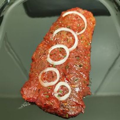 Steak mariné