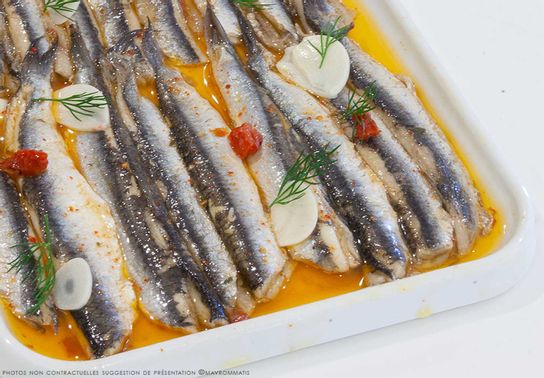 Filets d'anchois marinés