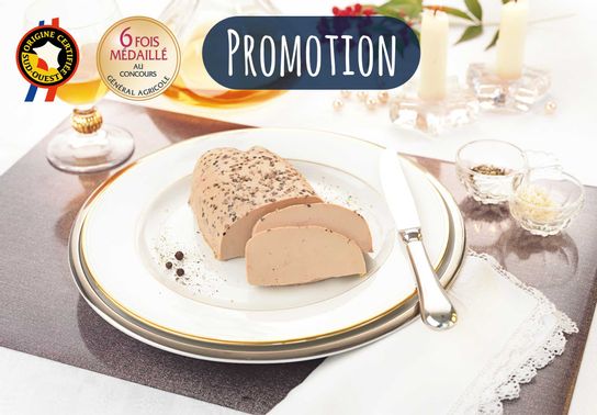 Lobe de Foie Gras de Canard Entier du Sud-Ouest au Poivre Noir Mi-Cuit - 300g