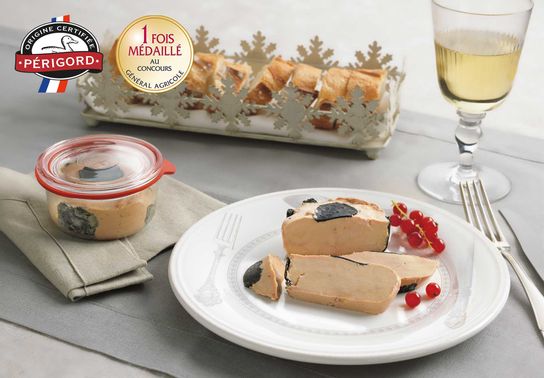 Foie Gras de Canard Entier du Périgord Truffé Mi-Cuit (5% de Truffes Noires) - Trapèze - 200g