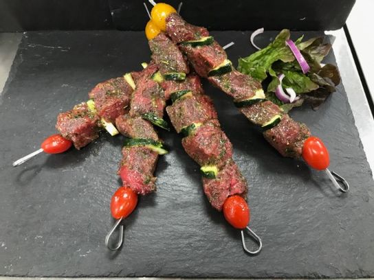 Brochette de bœuf marinée