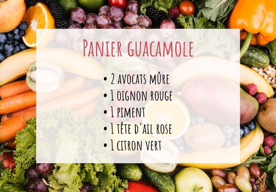 Panier recette guacamole