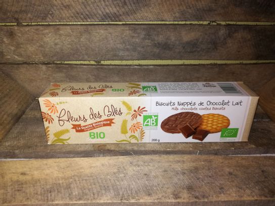 Biscuits nappés BIO chocolat au lait