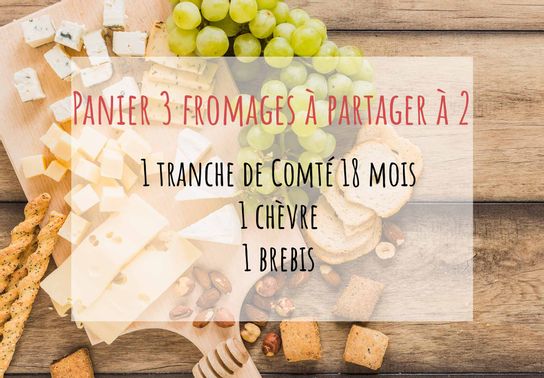 Panier 3 fromages à partager à 2