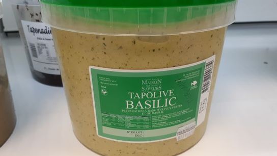 Tapenade d'olive verte et basilic