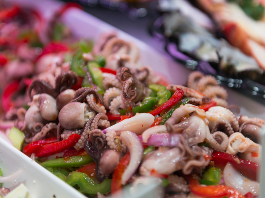 Salade de petits poulpes