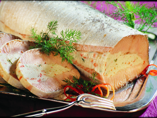 Darne de saumon farcie