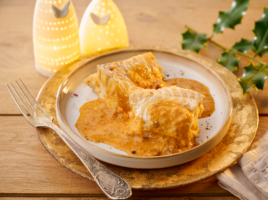 Cabillaud sauce crème chorizo