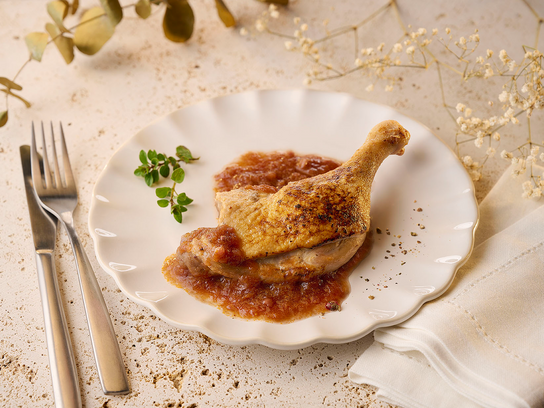 Cuisse de canette sauce au vin de Saint-Emilion