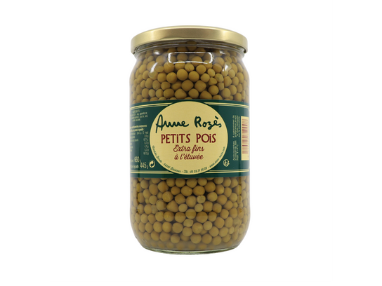 Petis pois extras fins à l'étuvée 660g - Anne Rozès