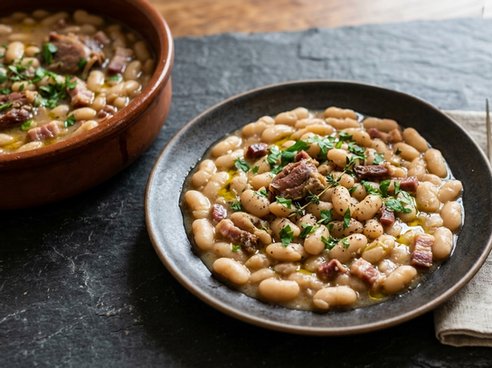 Haricots blancs cuisinés