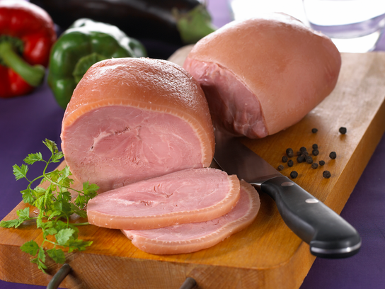 Noix de jambon cuit supérieur avec couenne