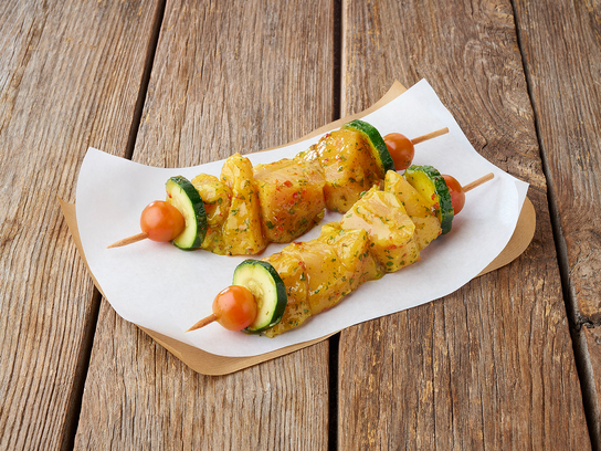 Brochette de poulet à l'indienne