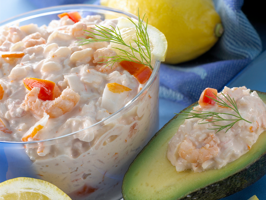 Cocktail de crevettes au riz