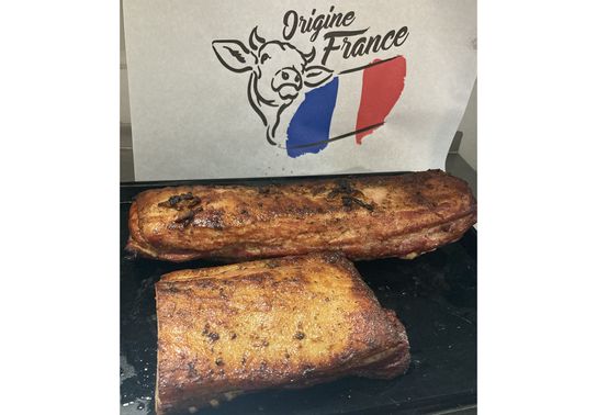 Travers de porc cuit rôtissoire