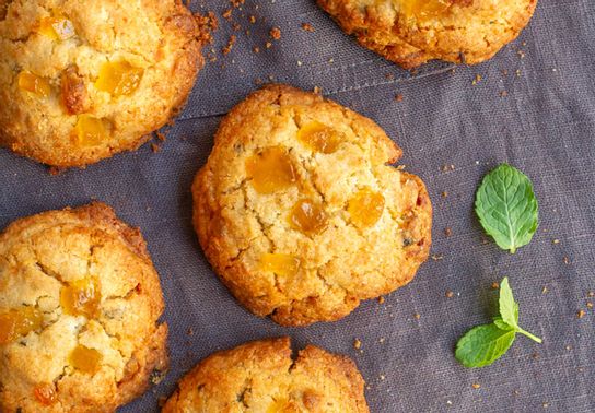 Cookie gingembre confit menthe fraîche