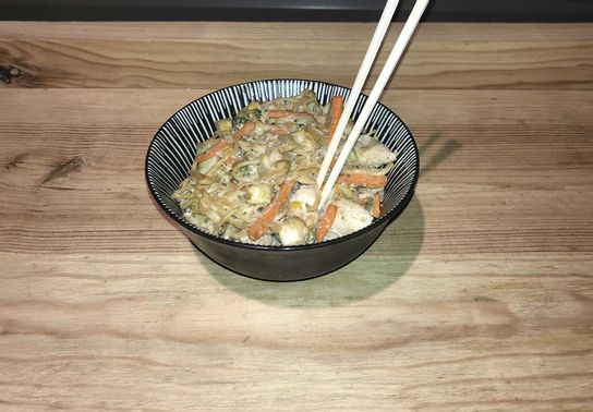 Poulet citronnelle au lait de coco