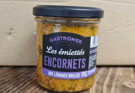 Emiettés d'encornets aux légumes grillés 170g