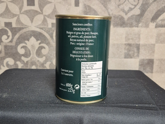 Saucisses confites de Pierre Oteiza