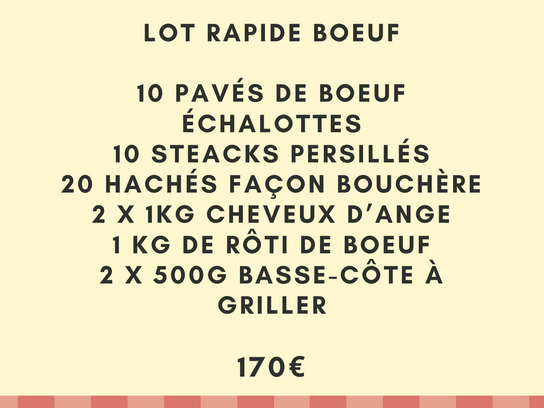 Lot "Rapide Bœuf"