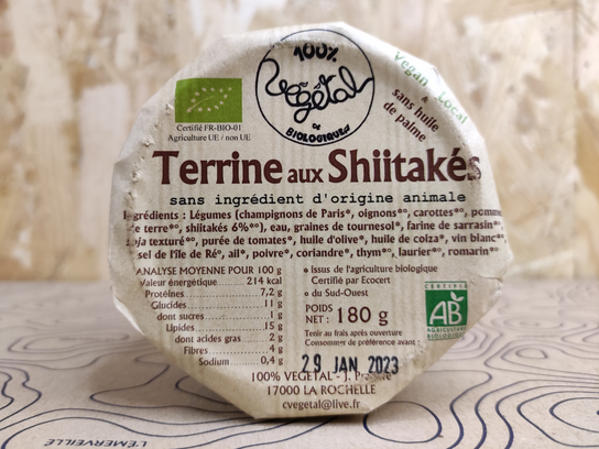 Terrine de Shiitakés - 100% Végétal