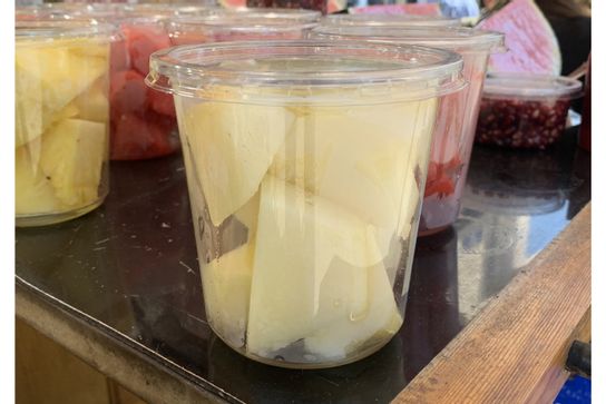 Melon blanc découpé