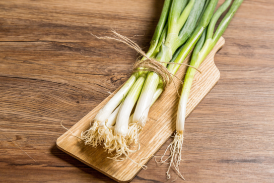 Oignons cébettes en botte