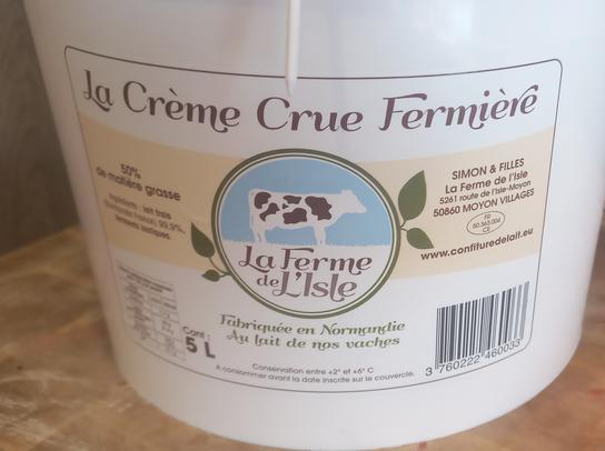 Crème crue de la manche