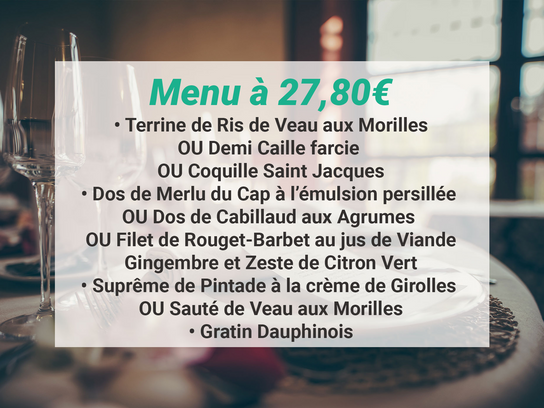 Menu à 23€