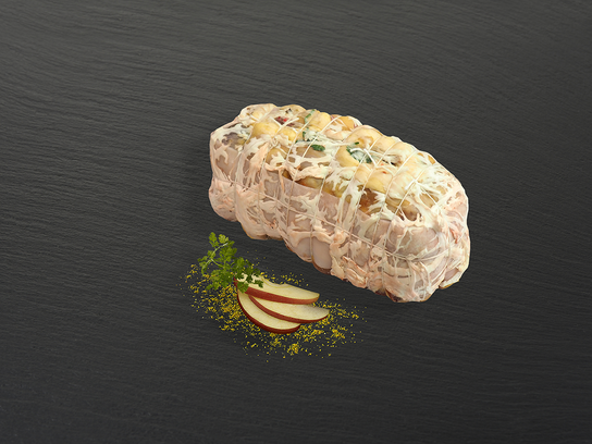 Rôti de pintade pommes & calvados