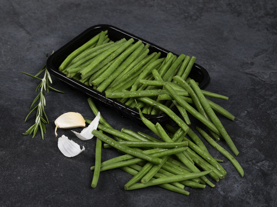 Haricots verts en barquette