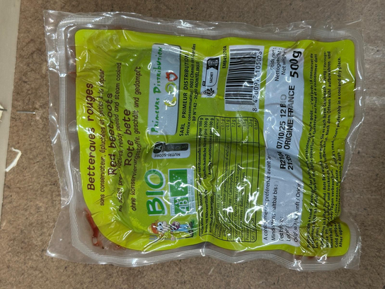 Betterave cuite sous vide bio