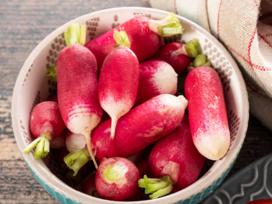 Radis roses préparés