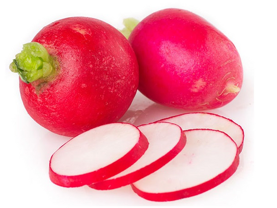 Radis rouges préparés