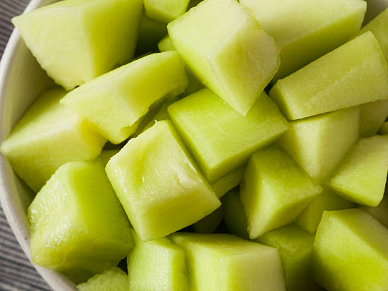 Melon vert découpée