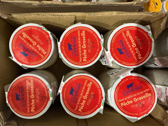 Yaourt a la pêche Groseille