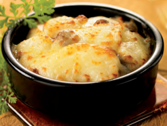 Gratin dauphinois aux girolles en cassolette