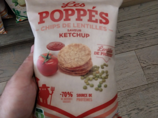 Chips de lentilles saveur ketchup