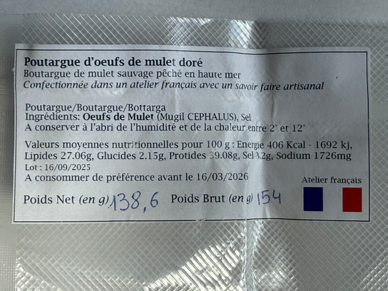 Poutargue entière