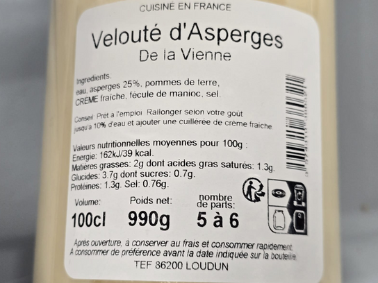 Velouté d'Asperges de la Vienne