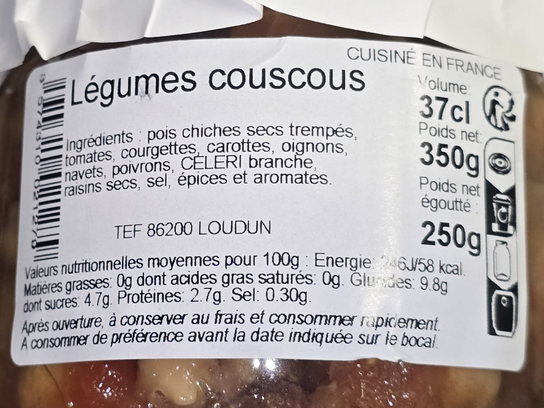 Légumes couscous