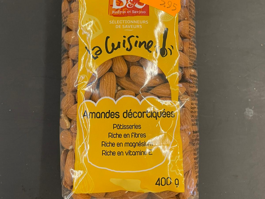 Amandes décortiquées - 400 gr