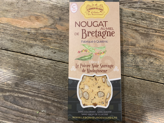 Nougat au miel et poivre noir