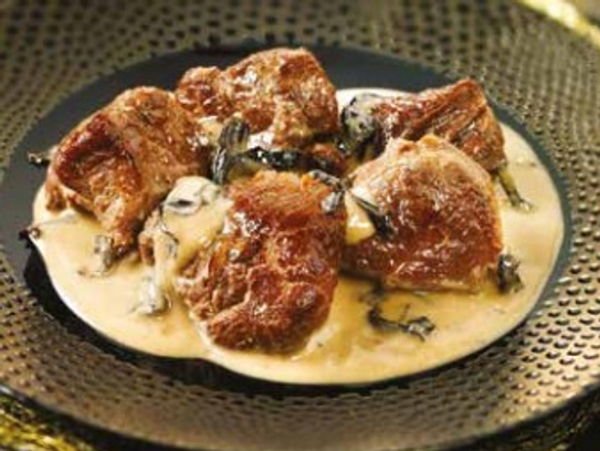 Sauté de poularde vin jaune et morilles