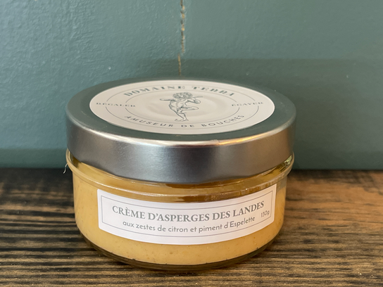 CREME D'ASPERGE DES LANDES au zeste et piment d'Espelette