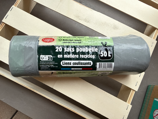 Sac poubelle 50 Litres avec liens coulissants