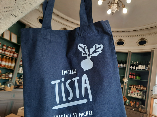 Tote bag Tista bleu jean
