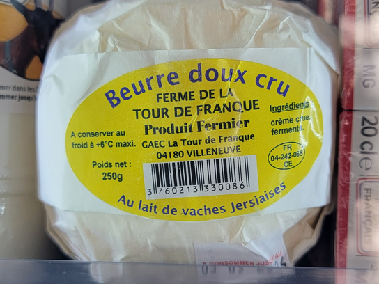 Beurre Cru 250g