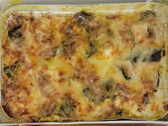 Lasagnes courgettes et burrata fumée