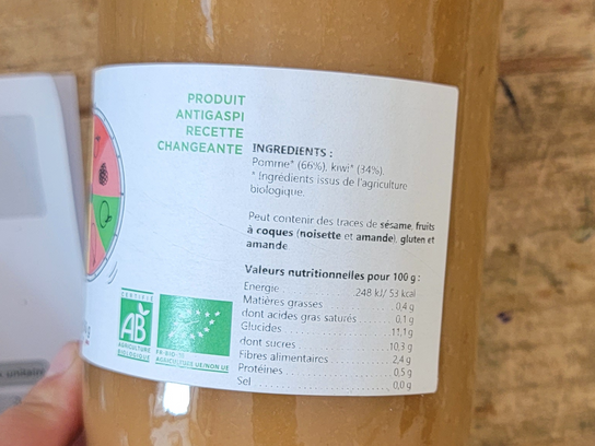 Dessert du moment Pomme kiwi Bio - 690g